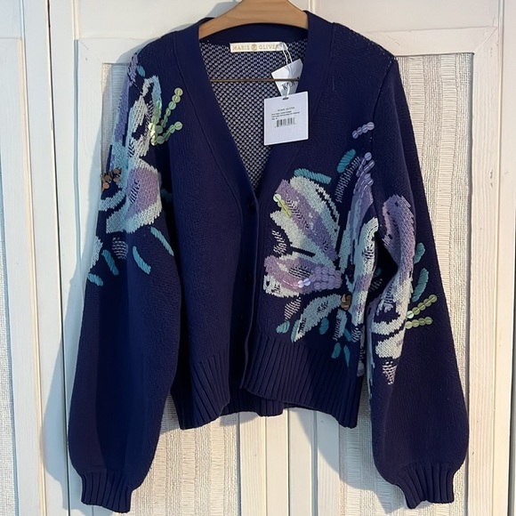 NEW MARIE OLIVER calister cardigan size M NWT - Picture 6 of 11